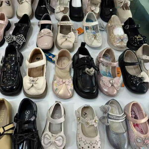 靴/シューズ キッズ ローファー 春秋 PVC ぺたんこ 耐摩耗性 無地 バレエシューズ 女の子 男の子 幼児 小学生 かわいい カジュアルスタイル(x5)