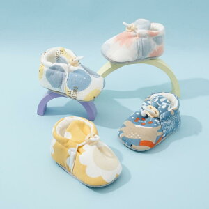 ベビー シューズ 春秋 男女 兼用 赤ちゃん 靴 滑り止め 柔らかい コットン 布製 シングル シューズ 室内 新生児 よちよち 歩き Sサイズ Lサイズ 小鹿 笑? 太?花 水墨花 かわいい 通気性 防滑 耐