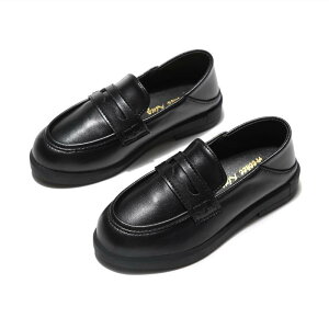 靴 キッズ フォーマル シューズ 女の子 子供靴 学生靴 黒色 レザー ローファー クラシック ブリット ポインテッドトゥ 柔らかい ゴム底 滑り止め 春秋冬 通学 普段使い