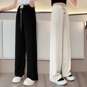 子供服 ジャージ 上下セット 女の子 接触冷感 ワイドレッグパンツ 夏物 薄手 中学生 高学年 白 紫 黒 120 130 140 150 160 170cm