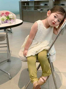 子供服 パンツ 女の子 ワイドレッグパンツ 夏 薄手 綿 無地 カジュアルパンツ 幼児 ベビー 赤ちゃん 長ズボン ミントグリーン オフホワイト