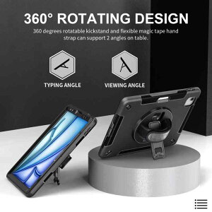 iPad�P�[�X Air6 iPad�J�o�[ �ϏՌ� �X�^���h�@�\�t�� �u���b�N �u���[ ���b�h �p�[�v�� �~���g�O���[��3