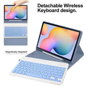 �^�u���b�g�P�[�X Samsung Tab S6 Lite P610 �L�[�{�[�h�t�� ���U�[ �X�^���h�@�\ �ϏՌ� �����h�~ �u���b�N �O���[�� �s���N �u���[ �p�[�v��3