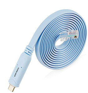 USB-C Cisco�R���\�[���P�[�u�� 6�t�B�[�g USB Type C - RJ45 �V���A���A�_�v�^�[ Cisco�ANETGEAR�AUbiquity�ALINKSYS�ATP-Link���[�^�[/�X�C�b�`�̕K���i�B�m�[�g�p�\�R���p�B