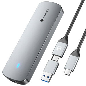M.2 SSD �O�t���P�[�X NVMe SATA ���Ή� USB3.2 Gen2 10Gbps �����]�� 2230/2242/2260/2280 �H��s�v �A���~�� �y�� ���^ USB-C/A�P�[�u���t-�O���[