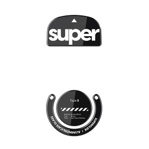 Superglide(Type S) �}�E�X�\�[�� for Logicool Gpro X Superlight �}�E�X�t�B�[�g [ �����K���X�f�� ���E���h�G�b�a���H ���ϋv ���ᖀ�C Super Smooth ] - Black