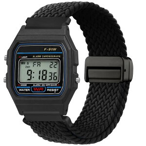 ���C�҂ݍ��ݎ��v�o���h�Ή�Casio F-84/F-91W/F-94/F-105/A158/A168/ AE-1300/AE-1200/AE-1000/F-108/W-217H/W-218H/SGW-300H/W-800H�����o���h�����\�ȃX�|�[�c�o���h�A���K�ȃi�C�����҂ݍ��݂̌����p�X�g���b�v