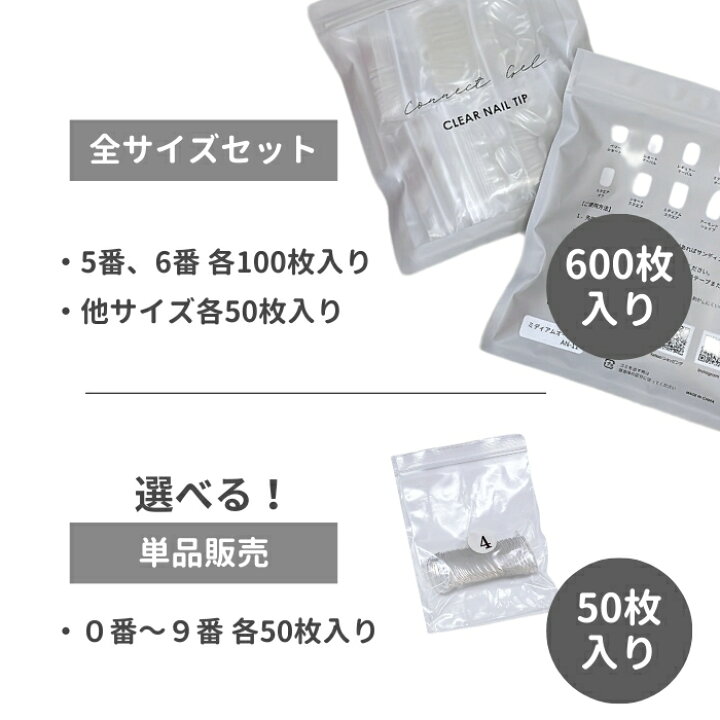 楽天市場】ネイルチップ クリア【 ベリー ショート 】選べる《 全 