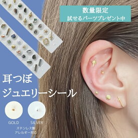 【即納！数量限定 試せるパーツプレゼント中 】 耳つぼジュエリー 耳つぼシール 粒タイプ ステンレス製 シルバー ゴールド 金属アレルギー対応 耳ツボ ツボ押し 金粒 銀粒 金 銀 耳シール 美顔 美肌 ツボ 耳 つぼ シール こりほぐし アレルギーフリー パーツ