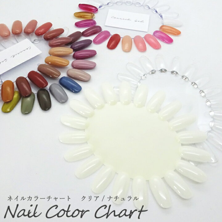 楽天市場 訳あり ネイル クリア カラーチャート チップ ディスク タイプ クリア タイプ チャート ジェルネイル 色見本 透明 カラチャ カラー サンプル Arknail