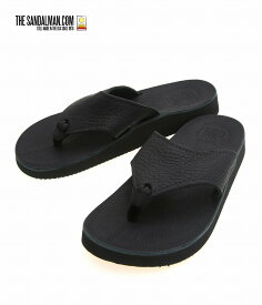 THE SANDALMAN / サンダルマン : BEACH WIDE VIBRAMS(2070 SCOOTER) / 全2色 : サンダルマン サンダル ビーチサンダル レザーサンダル ビーチ ビーチワイド ブラック ブラウン ハンドメイド 職人 天然皮革 カジュアル : BEACHWIDEVIB-BB 【AST】