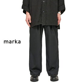 marka / マーカ : SIDE PIPING 1TUCK EASY PANTS - RECYCLE POLYESTER WOOL MESH - : サイド パイピング ワンタック イージーパンツ ボトムス メンズ : M23B-09PT01C【WIS】