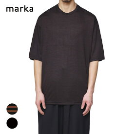 【送料無料】marka / マーカ : CREW NECK TEE - SUPER120s WOOL SINGLE JERSEY WASHABLE - / 全2色 : クルーネックティースーパー120Sウールシングルジャージーウォッシャブル ニットカットソー ニットソー : M24A-16CS02B【COR】【WIS】【コンパクト】