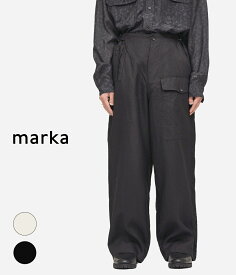 【送料無料】marka / マーカ : BRITISH ARMY TROUSERS / 全2色 : ブリティッシュ アーミー トラウザーズ ミリタリーパンツ サイドアジャスター セットアップ エクリュ 清涼感 オーガニック オックスフォード ブリティッシュアーミー : M23A-13PT01C【WIS】