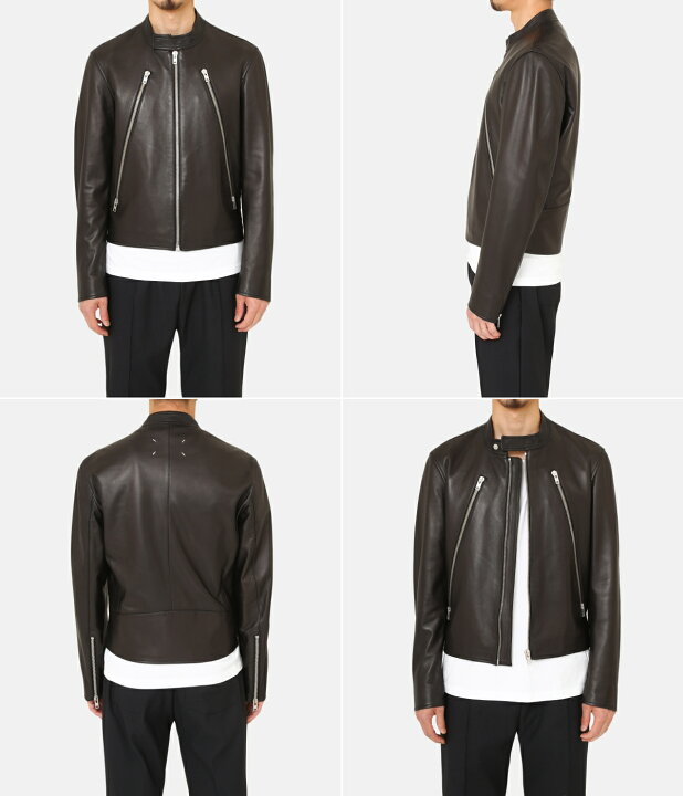 楽天市場 Maison Margiela メゾン マルジェラ 5 Zip Leather Jacket ファイブジップレザージャケット 5ジップ レザージャケット アウター メンズ 八の字ライダース ラムレザー ジップ ミニマル モード 羊革 本革 S50am04 Sy1460 Rip Bjb ａｒｋｎｅｔｓ