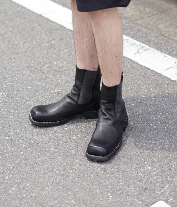 楽天市場】[送料無料]GUIDI : SQUARE TOE CHELSEA BOOTS : 79086E 