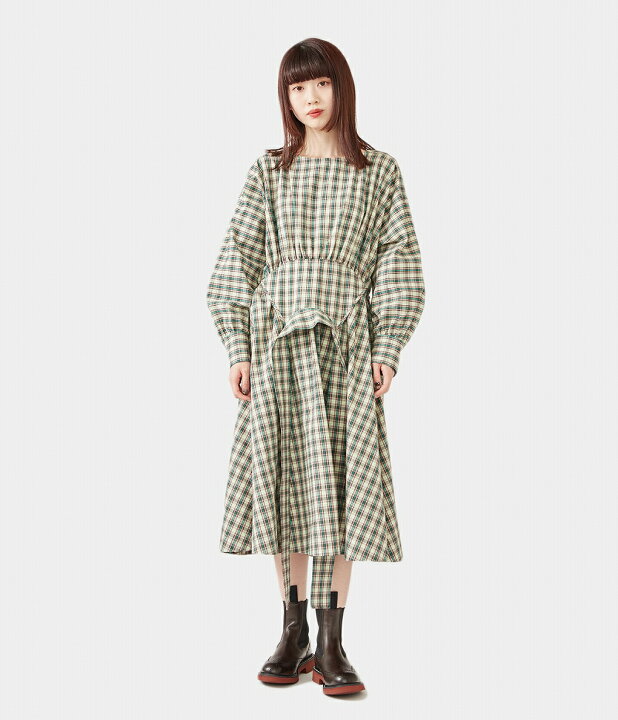 楽天市場 送料無料 Beautiful People ビューティフルピープル レディース Double End Tartan Ox Dolman Sleeve Dress ドレス ワンピース 2way オフショルダー ダブルエンド タータンオックス ドルマンスリーブ ロング スリーブ 長袖 Ann