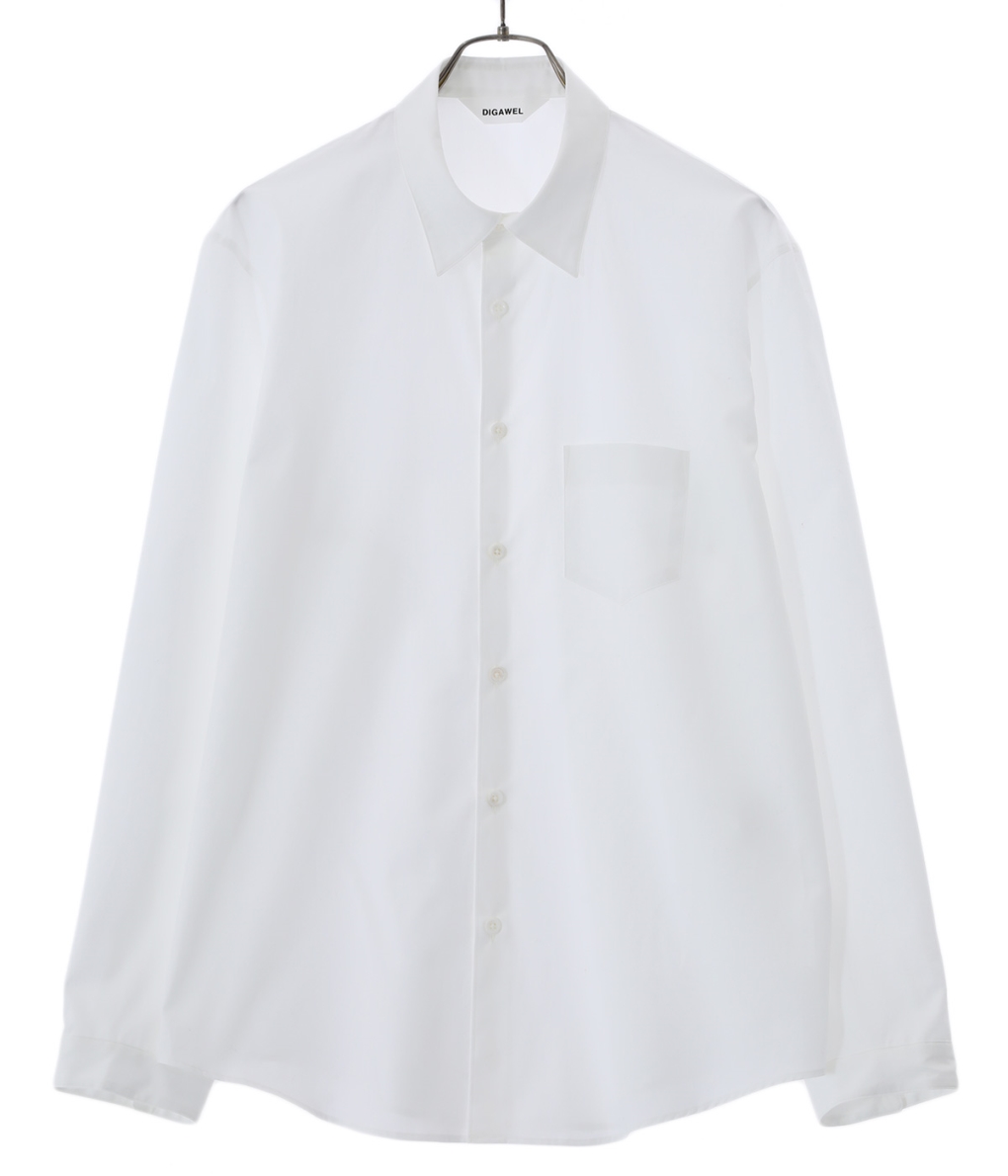 DIGAWEL / ディガウェル : Shirt (generic) broadcloth / 全2色 : シャツ ジェネリック ブロードクロス リラックスフィット レギュラーカラーシャツ ミニマル ボックスシルエット 長袖 メンズ : DWVA053【COR】