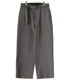 marka / マーカ : BELTED PANTS - organic wool × mohair tropical - : ベルテッドパンツ スラックス オーガニック ウール モヘア トロピカル サマーウール テーパード ゆったり 上品 セットアップ ベルト付き メンズ : M23A-09PT02C【COR】