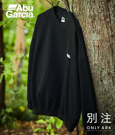 Abu Garcia / アブガルシア : 【ONLY ARK】別注 BIG REVERSIBLE SWEAT : オンリーアーク ビッグ リバーシブル スウェット 2way フィッシング 釣り アウトドア ワンポイント ロゴ オーバーサイズ 両A面 ブラック : ONLYARK-0-2014【NOA】