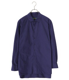 CASEY CASEY / ケイシー ケイシー : DOUBLE DYED BIG RACCOURCIE SHIRT / 全2色 : トップス 新ライン STAPLES オーバーサイズ 長袖シャツ ライトコットン生地 フランス : STH0002【RIP】