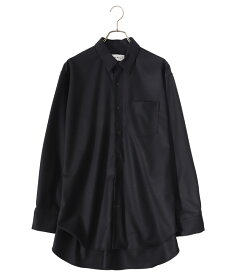 WEWILL / ウィーウィル : DT SHIRT : ディープタックシャツ レギュラーカラー ウールシャツ : W-013-5004【COR】
