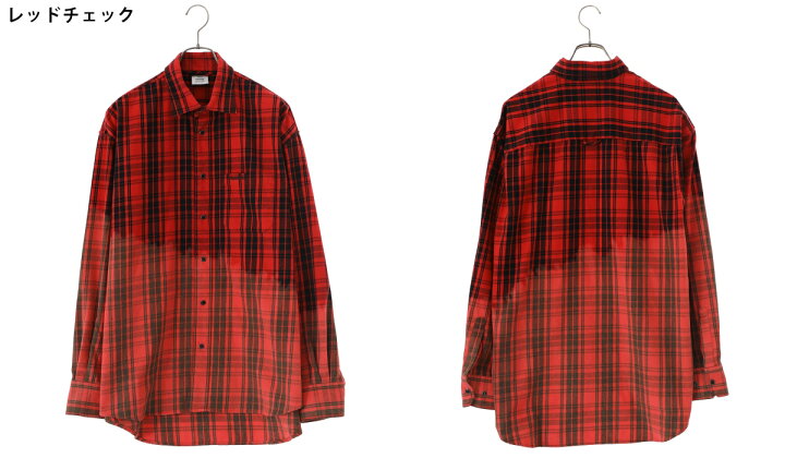 楽天市場】[SALE]VETEMENTS : BLEACHED FLANNEL SHIRT : UE63SH180[RIP 