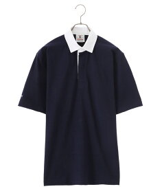 【送料無料】BARBARIAN / バーバリアン : LIGHT WEIGHT Rugby Collar Short Sleeve Shirts : バーバリアン ライトウェイト ラグビー カラー ショートスリーブ シャツ ハリ ラバーボタン カットソー シンプル 無地 オーバーサイズ : VSE-03【STD】【コンパクト】