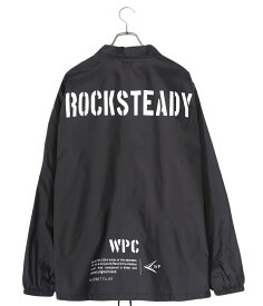 【送料無料】WP / ダブリューピー : ROCK STEADY COACH JACKET : ロック スタディ コーチ ジャケット ナイロン 長袖 プリント ロゴ メンズ : WP12-BL17【WAX】