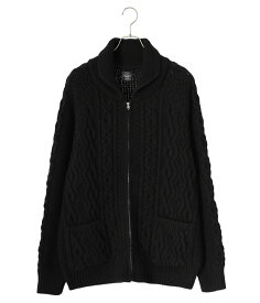 【送料無料】東洋エンタープライズ GOLD / ゴールド : WOOL/SABLE LOW GAUGE KNIT ZIP SWEATER /全2色 : ウールセーブルロウゲージケーブルニットセーター 高級素材 ジップカーディガン ジップ付き TALONファスナー ブラック ネイビー : 23B-GL90255【MUS】【WIS】