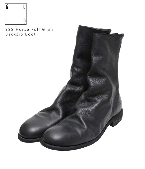 楽天市場】GUIDI / グイディ : 988 Horse Full Grain Backzip Boot 