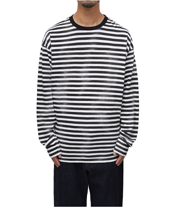 楽天市場】[SALE]MINEDENIM : Hazy Border L/S T-SH / 全2色 : 2309  