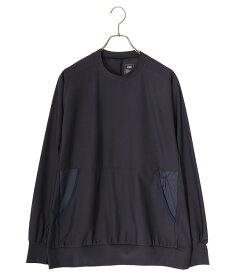 【送料無料】DAIWA LIFESTYLE / ダイワライフスタイル : L/S SWEAT STRETCH CREW : ロングスリーブ スウェット ストレッチ クルー トップス スウェット カットソー シンプル カンガルーポケット コンシールジッパー アウトドア : DE-113-7023WEX【STD】【REA】