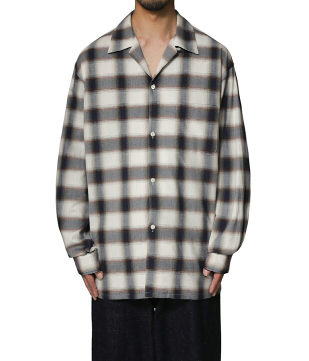楽天市場】[送料無料]URU : COTTON MODAL - OPEN COLLAR L/S SHIRTS  