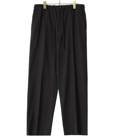 【送料無料】MARKAWARE / マーカウェア : DRY VOILE TWILL COMFORT FIT EASY TROUSERS : ドライボイルツイル コンフォートフィット イージートラウザーズ イージーパンツ ドライタッチ テーパードシルエット ドローコード ブラック メンズ 春夏 : A24A-15PT02C【MUS】