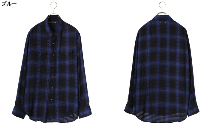楽天市場】MINEDENIM : Distortion Ombre Check L.Western SH / 全2色 