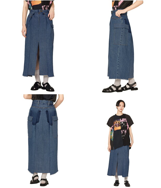 楽天市場】77circa : [レディース]circa make crago denim skirt  