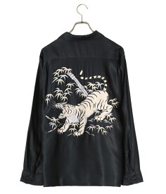 【送料無料】東洋エンタープライズ GOLD / ゴールド : ACETATE SUKA SHIRT / 全2色 : アセテートスカシャツ イーグル タイガー 刺繍 トップス 長袖シャツ 背面刺繍 光沢 ボックスシルエット クラシック ヴィンテージ メンズ オープンシャツ : 24A-GL29187【MUS】【WIS】