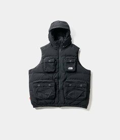 TIGHTBOOTH / タイトブース : DOWN VEST : ダウン ダウンベスト アウター コラボ リップストップ ストリート スケートボード スケボー 上野伸平 メンズ アウター ユーティリティーポケット レイヤードスタイル : 8181-T【ARK】