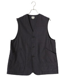 【送料無料】東洋エンタープライズ GOLD / ゴールド : COTTON/SILK NEP DUCK WORK VEST / 全2色 : コットンシルク ネップ ダックワークベスト メンズ トップス ベスト セットアップスタイル ルーズシルエット モダンヴィンテージ : 24A-GL15476【MUS】