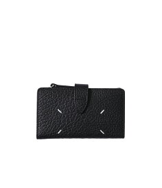 Maison Margiela / メゾン マルジェラ : CARD HOLDER CLIP 2 WITH ZIP : カードホルダー コインケース ビジネス 手帳型カードケース コインポケット 大容量 収納力 薄さ 2つ折り カレンダーロゴ 硬質感 牛革 スマート : SA1VX0019-P4455【RIP】