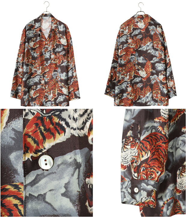 楽天市場】[送料無料]NIPOALOHA : SILK LONG SLEEVE ALOHA SHIRT(百虎 