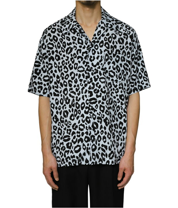 楽天市場】MINEDENIM : Lips Leopard Print Open Collar SH : 2405  