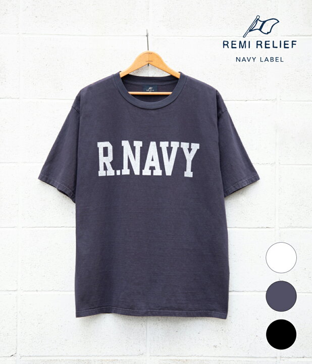 楽天市場】REMI RELIEF NAVY LABEL : 16/-天竺T（R NAVY） / 全3色  