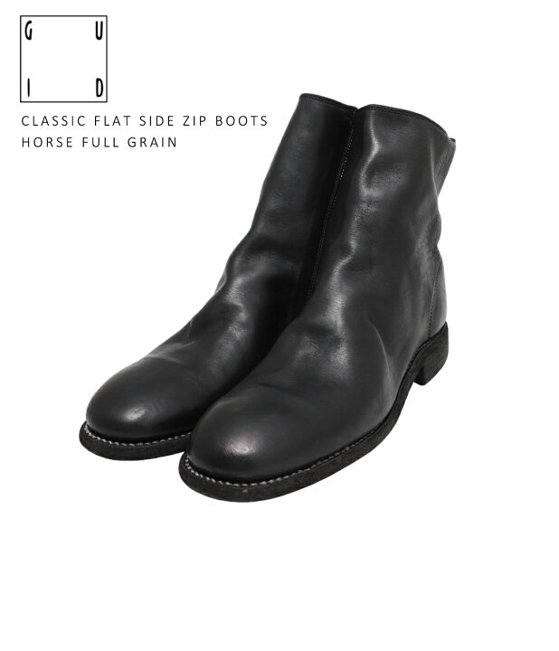 楽天市場】[送料無料]GUIDI : CLASSIC FLAT SIDE ZIP BOOTS HORSE FULL 