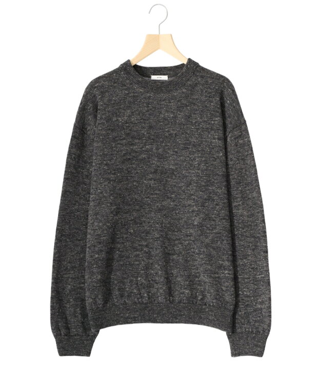 楽天市場】ATON / エイトン : BABY ALPACA LINEN CREWNECK SWEATER 