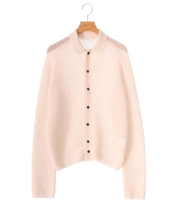 楽天市場】ATON : [レディース]SUPER KID MOHAIR POLO CARDIGAN  