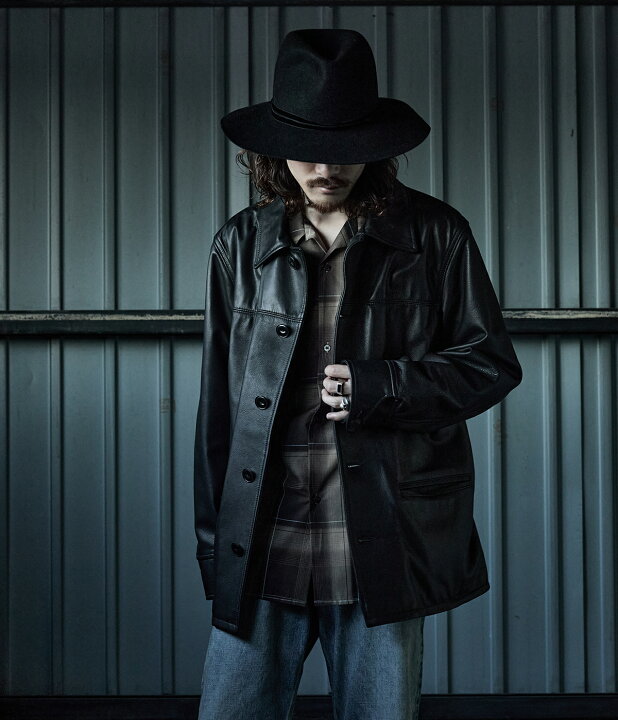 Schott LOOSE FIT LEATHER JACKET カーコート