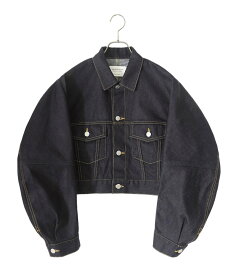 beautiful people / ビューティフルピープル : 【レディース】selvedge denim short blouson : 24SS ビューティフルピープル ジャケット デニムジャケット Gジャン ショート カッティング ゆったりシルエット : 7425102026【ANN】