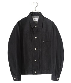 WEWILL / ウィーウィル : TRUCKER JACKET : トラッカージャケット ブルゾン ショートブルゾン デニム 柔らか素材 ボックスシルエット 光沢感 メンズ ノンストレス エレガント : W-014-3003【COR】